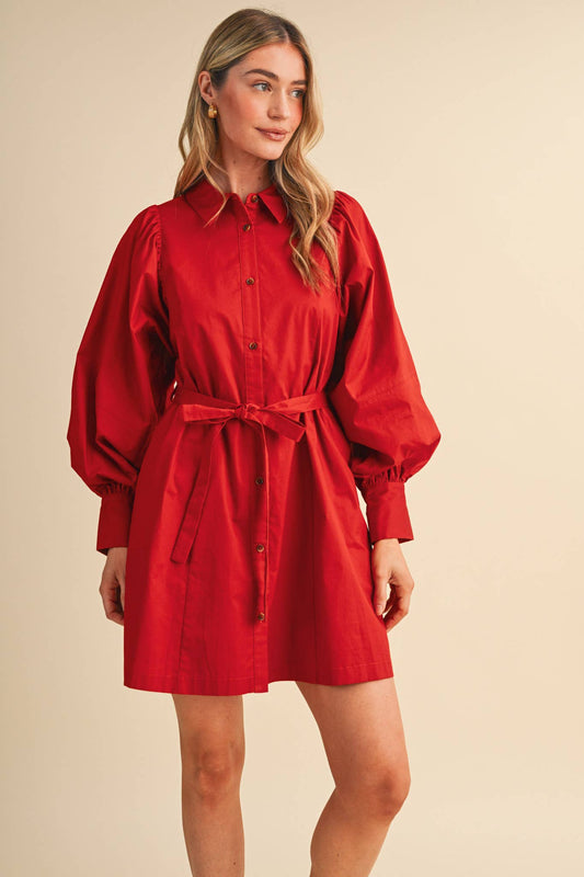 Belted Mini Dress *More Colors*