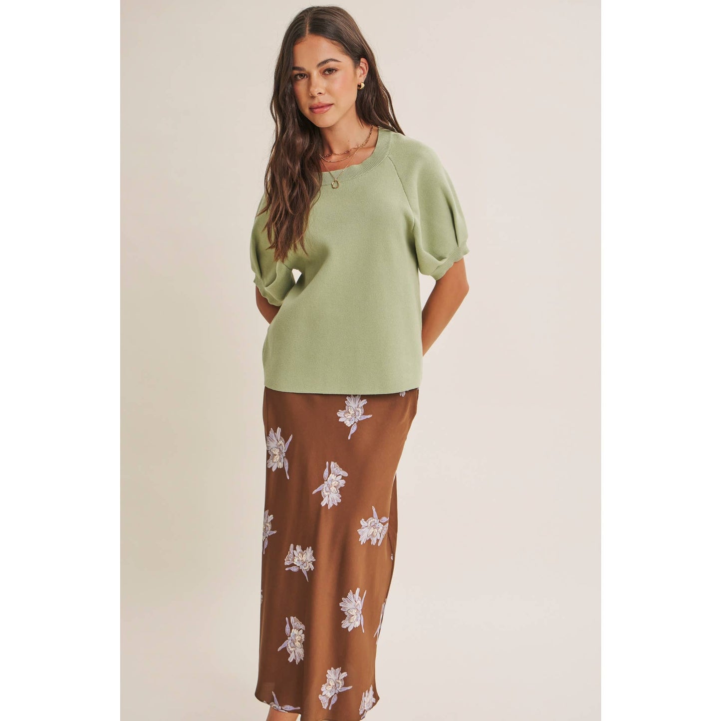 FALL FLORAL MIDI SKIRT