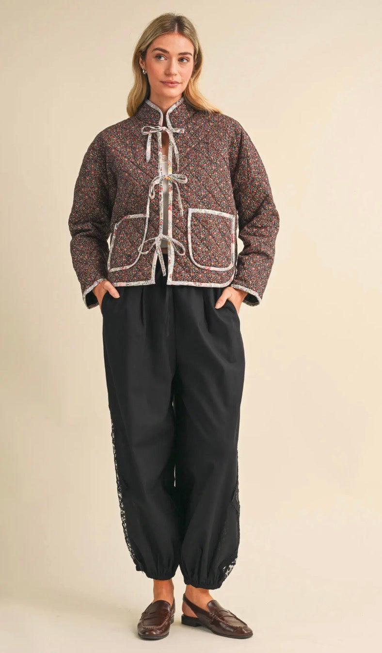 LACE DETAIL BALLOON PANTS *More Colors*