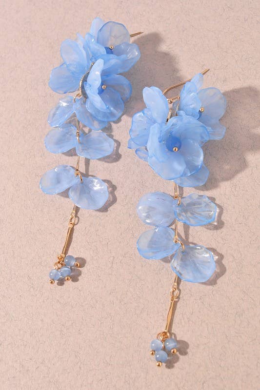 Floral Leaf Drop Dangle Earrings