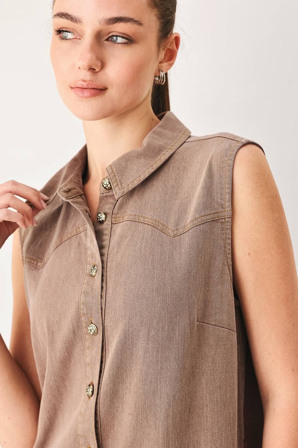 Solid woven midi dress