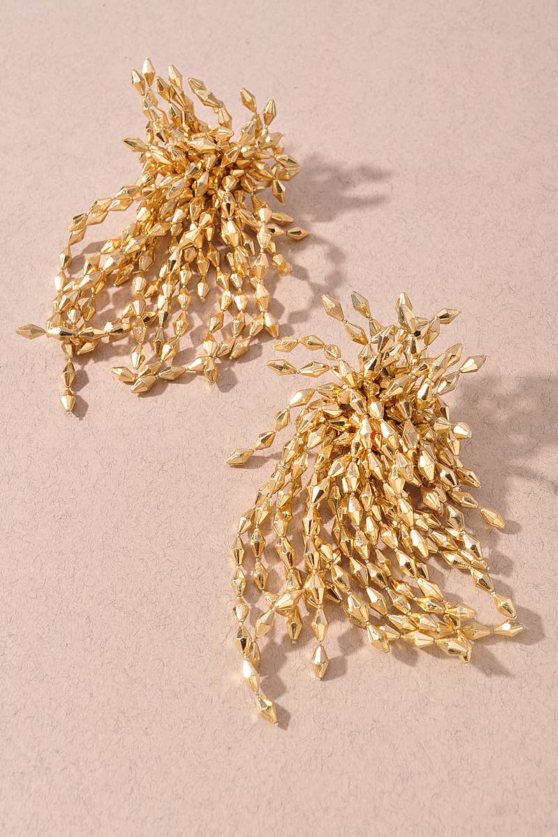 FRINGE STUD EARRINGS