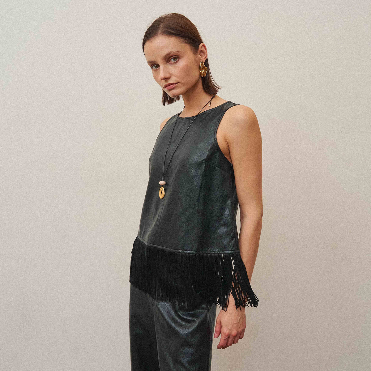Fringe leather set