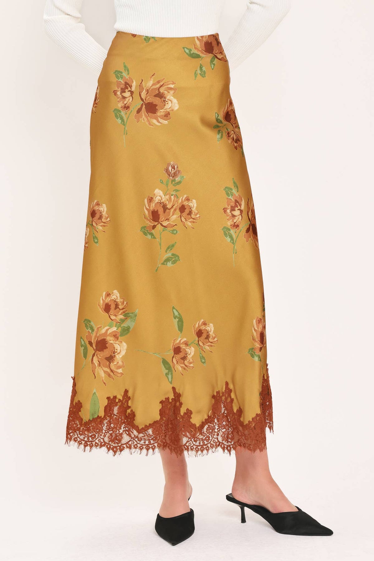 Printed Midi Skirt