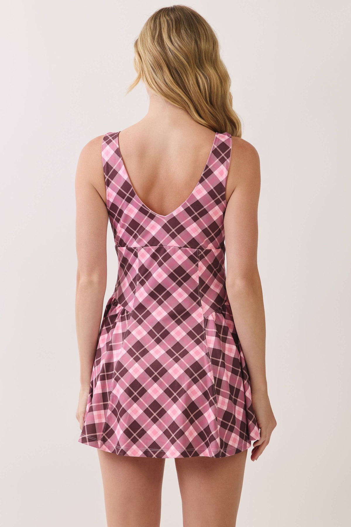 Plaid Active Mini Dress