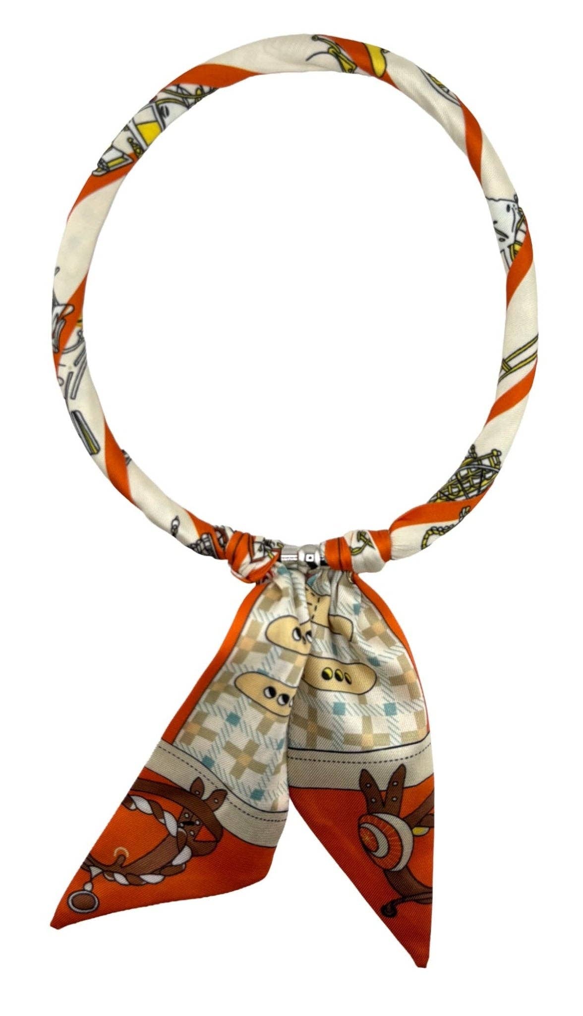 Print Scarf Necklace