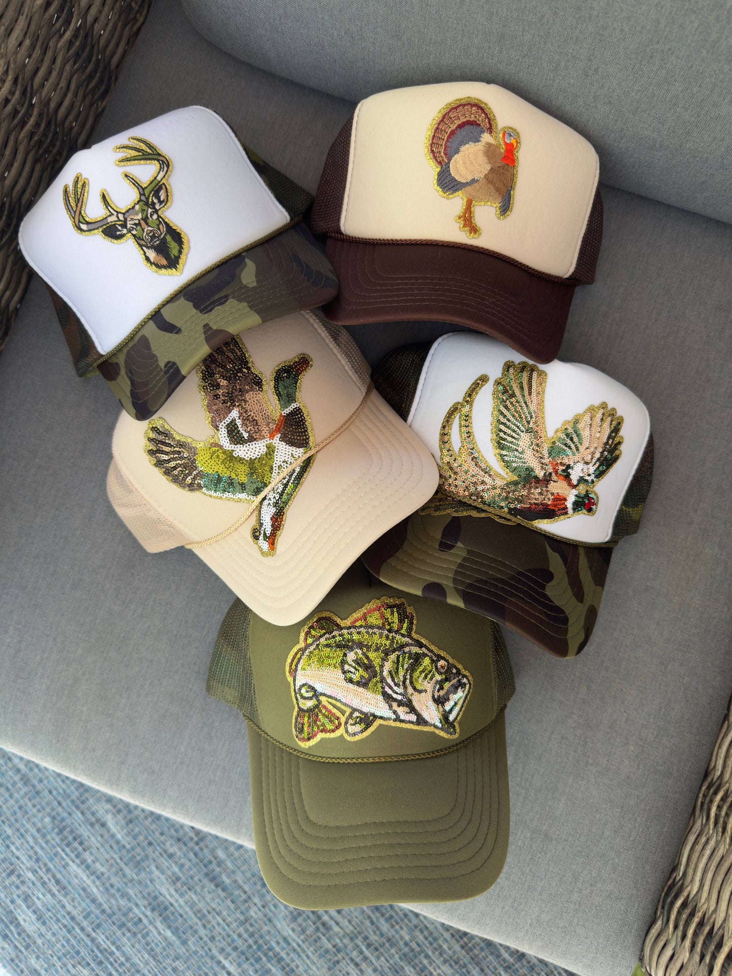 Backwoods Bougie Sequin Trucker Collection