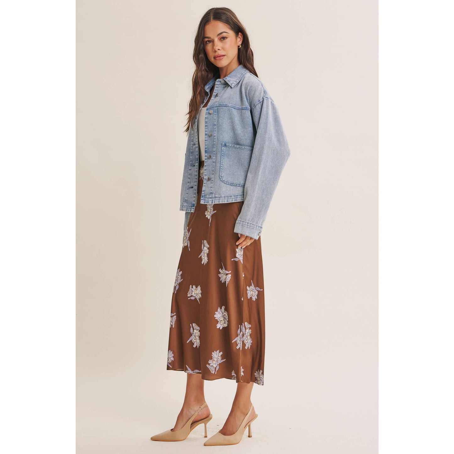 FALL FLORAL MIDI SKIRT