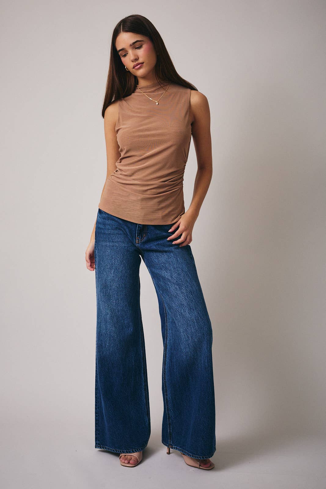 MOCK NECK MESH TOP *More Colors*