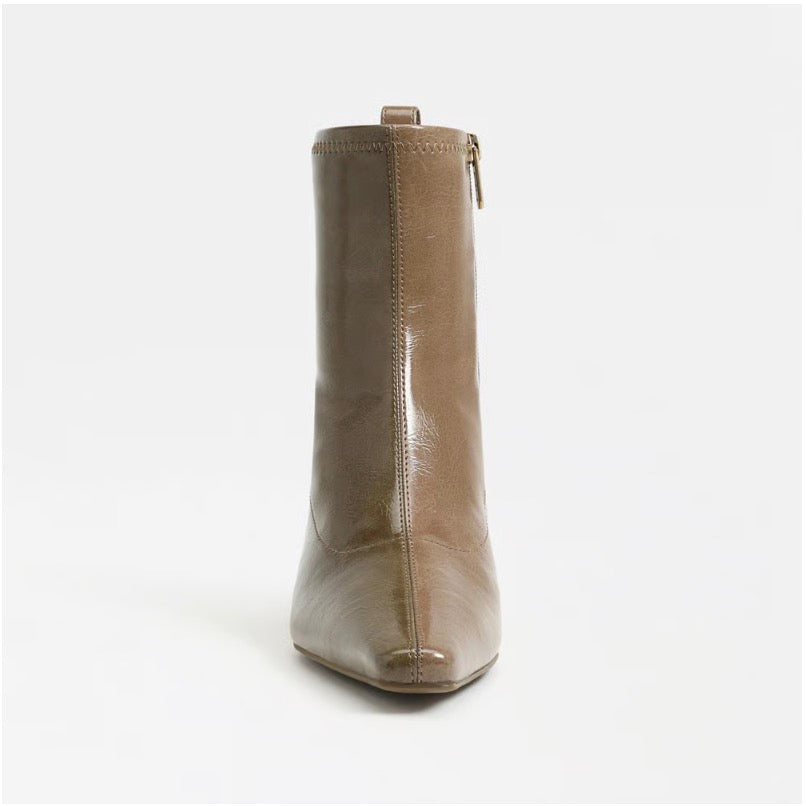 Ines Kitten Heel Olive Boot