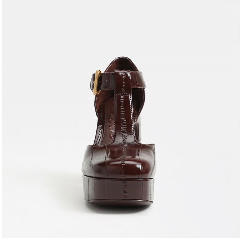 Rich Pecan Idalia Platform Heel