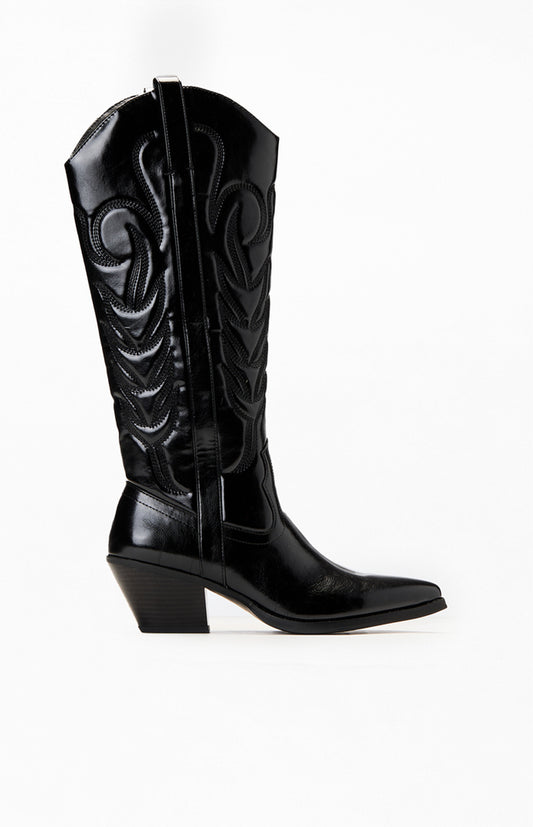 Dixie Black Cowboy Boots
