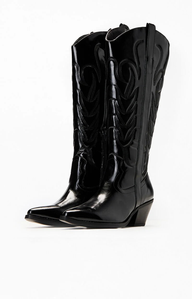 Dixie Black Cowboy Boots