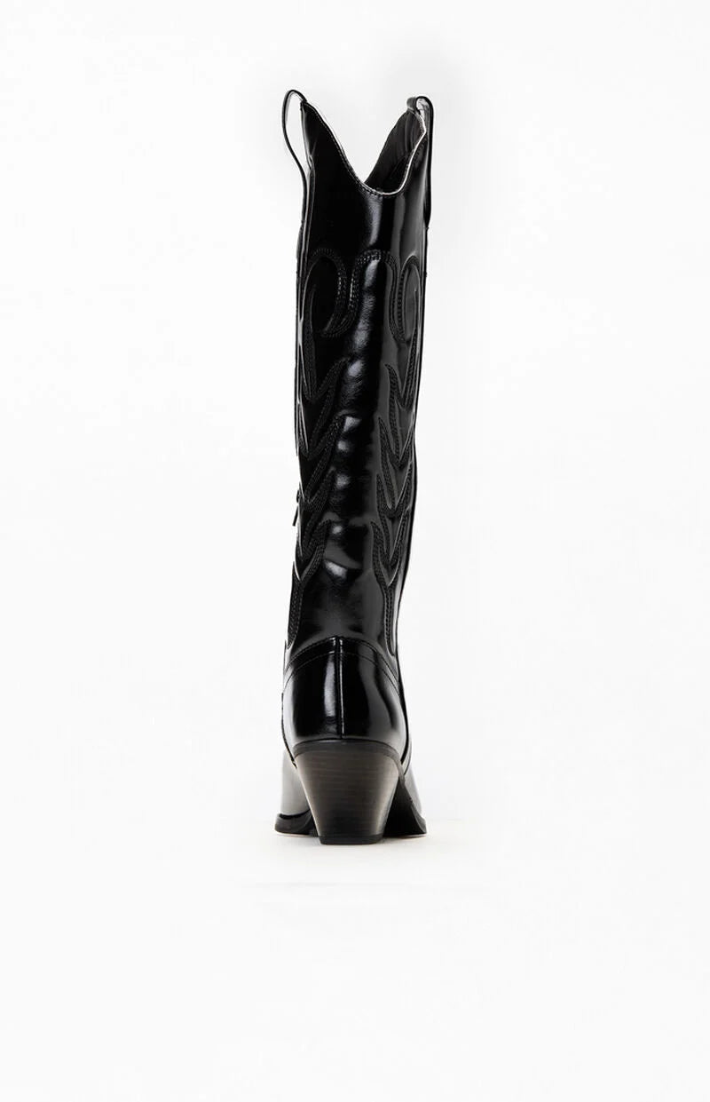Dixie Black Cowboy Boots