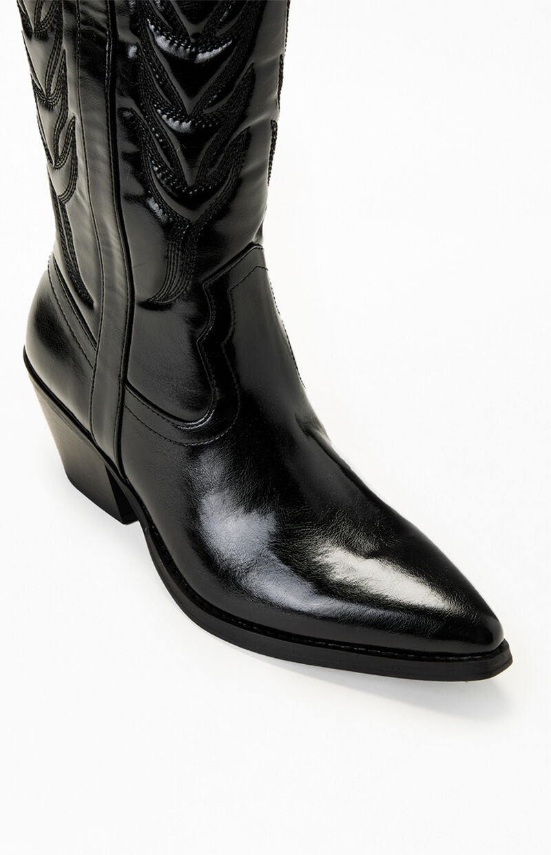Dixie Black Cowboy Boots