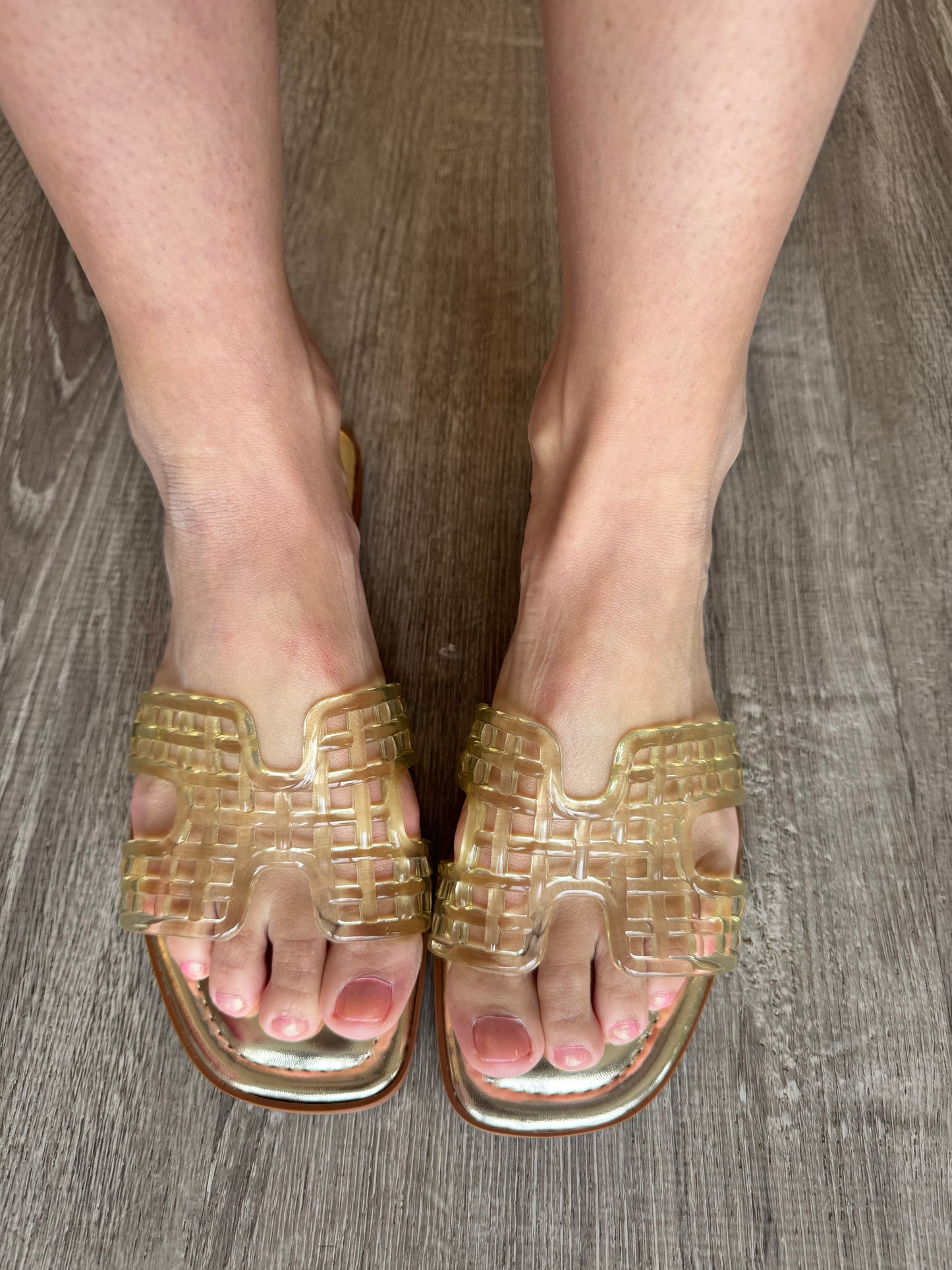 Woven Jelly Slide Sandal