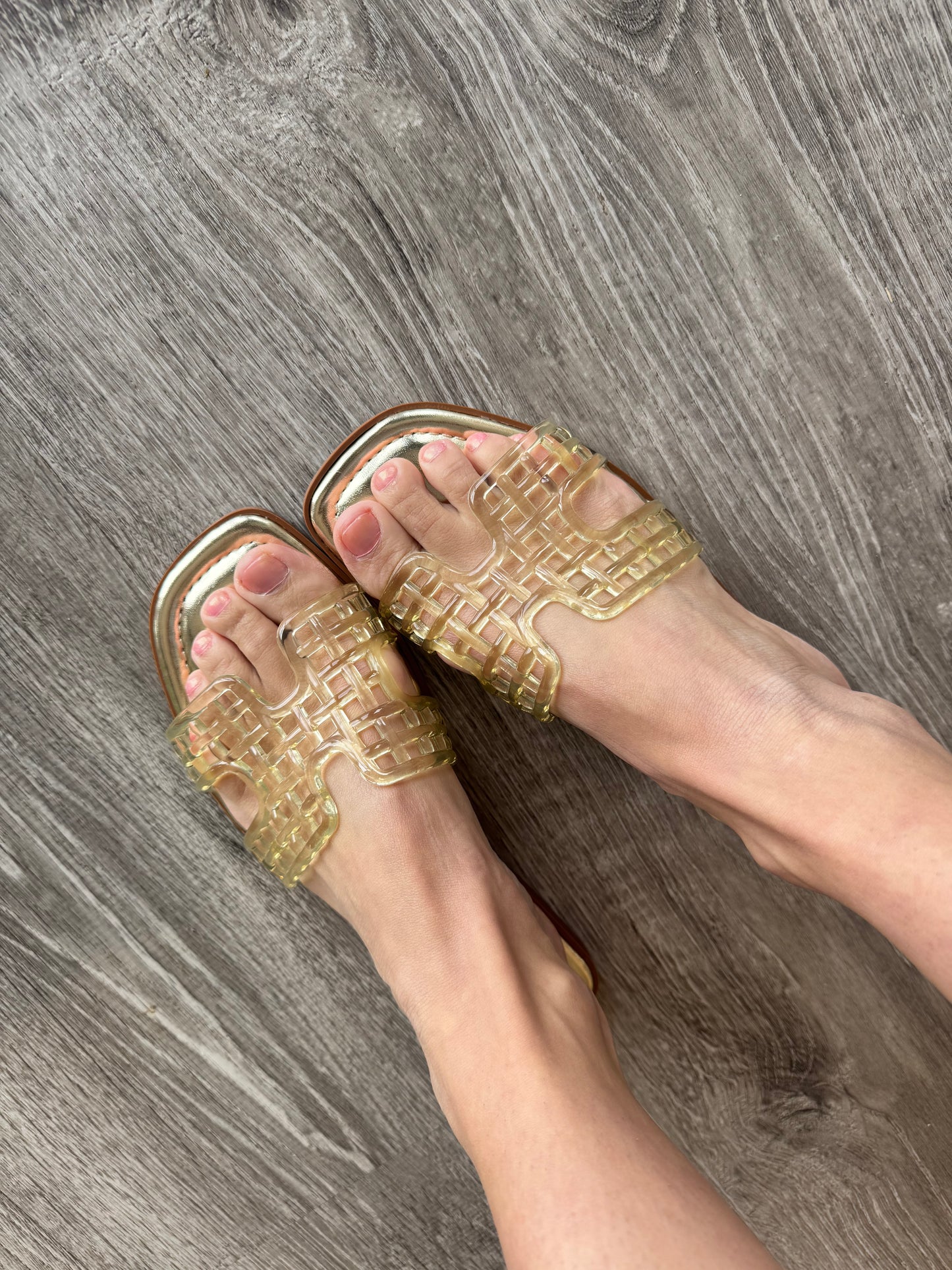 Woven Jelly Slide Sandal