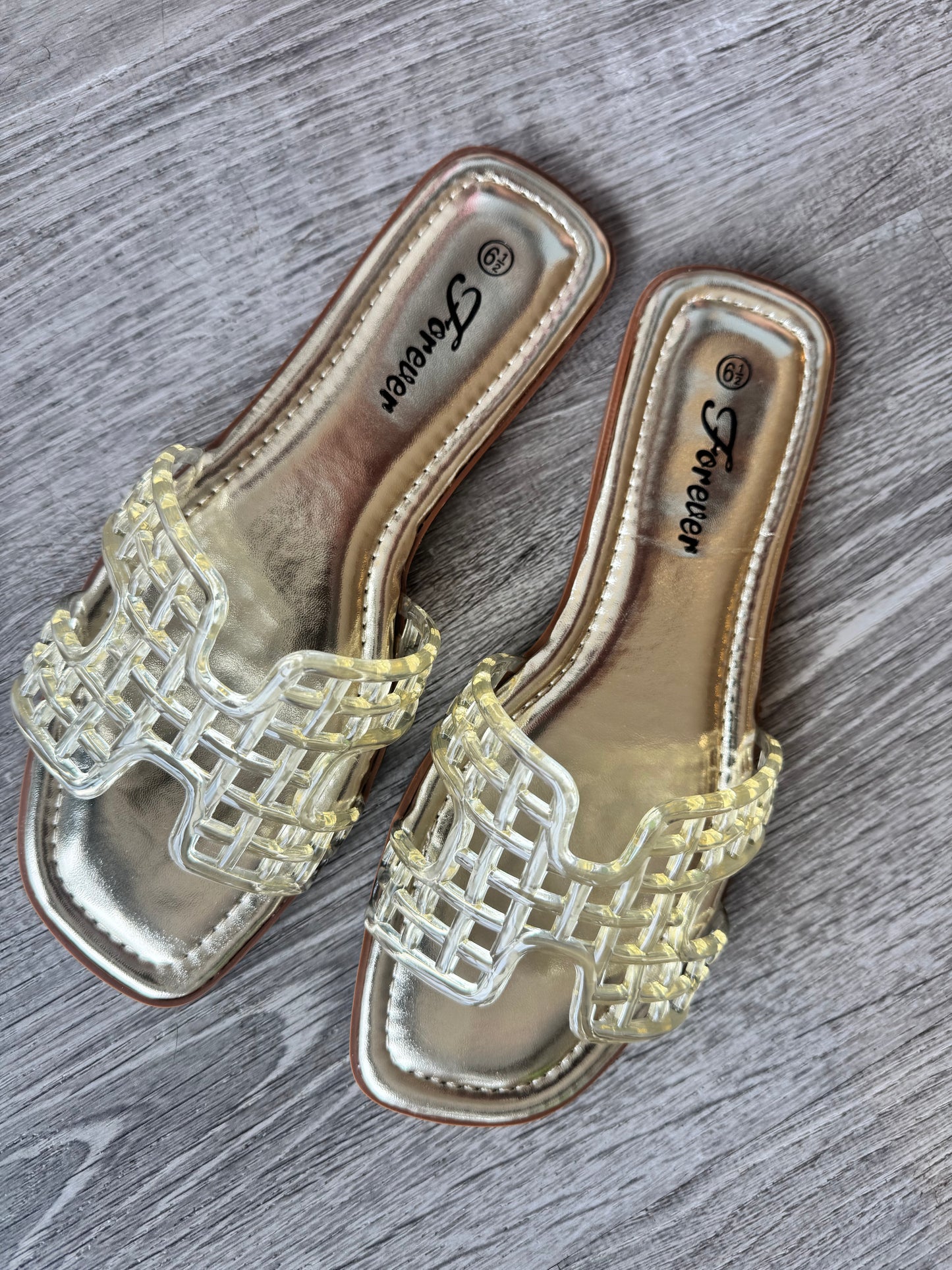 Woven Jelly Slide Sandal