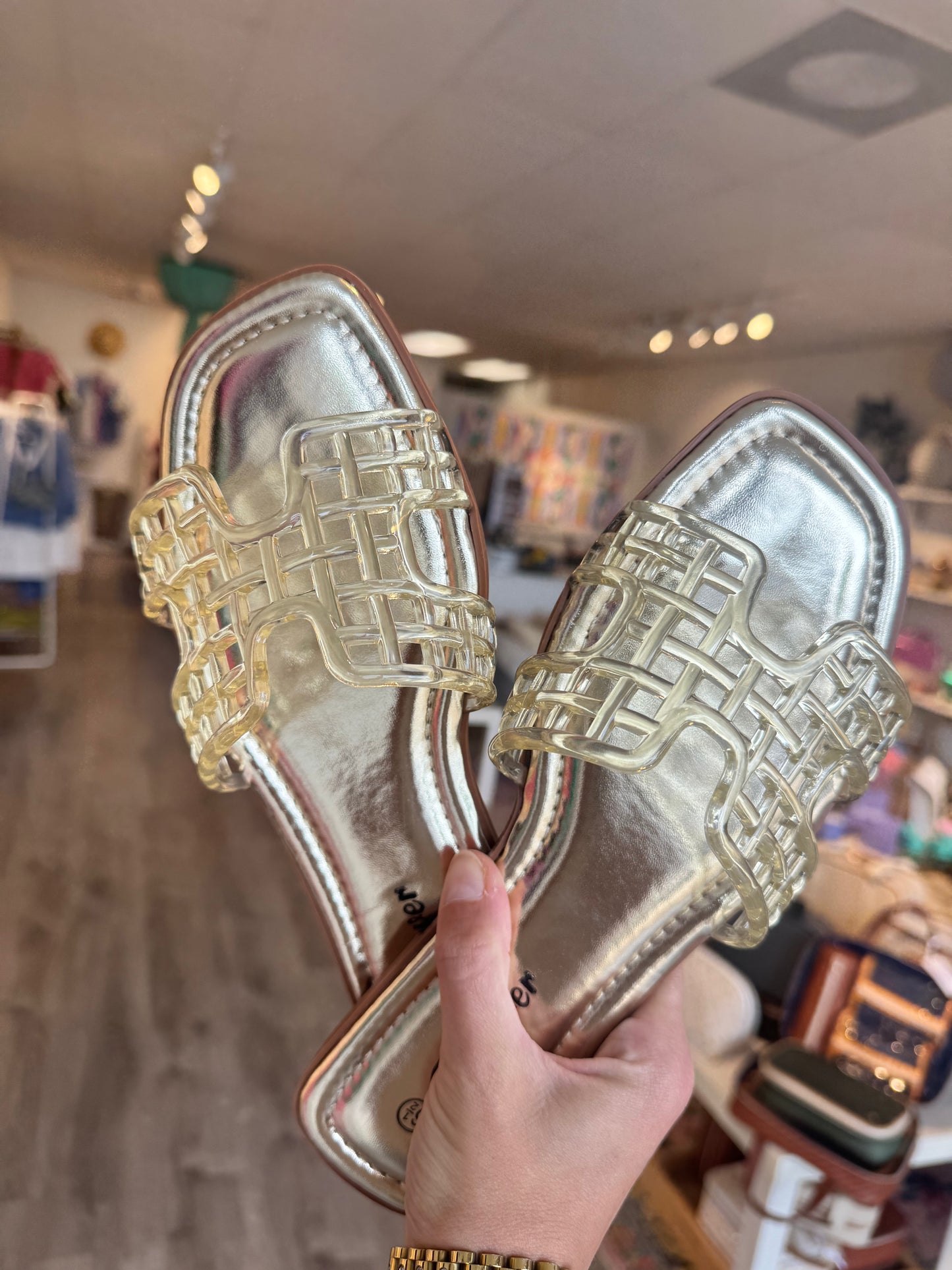 Woven Jelly Slide Sandal