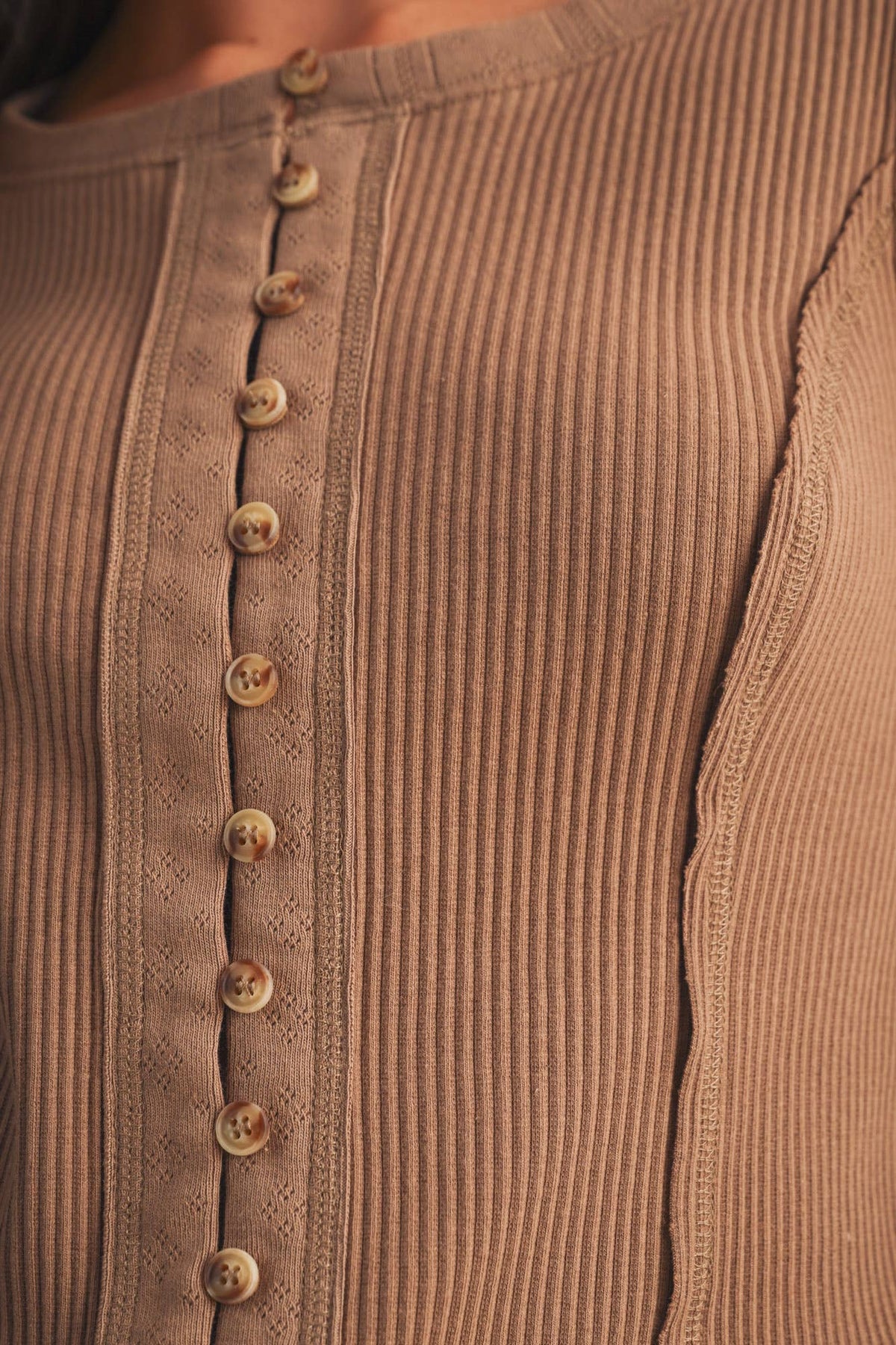 Corset-Seam Cuff Blouse