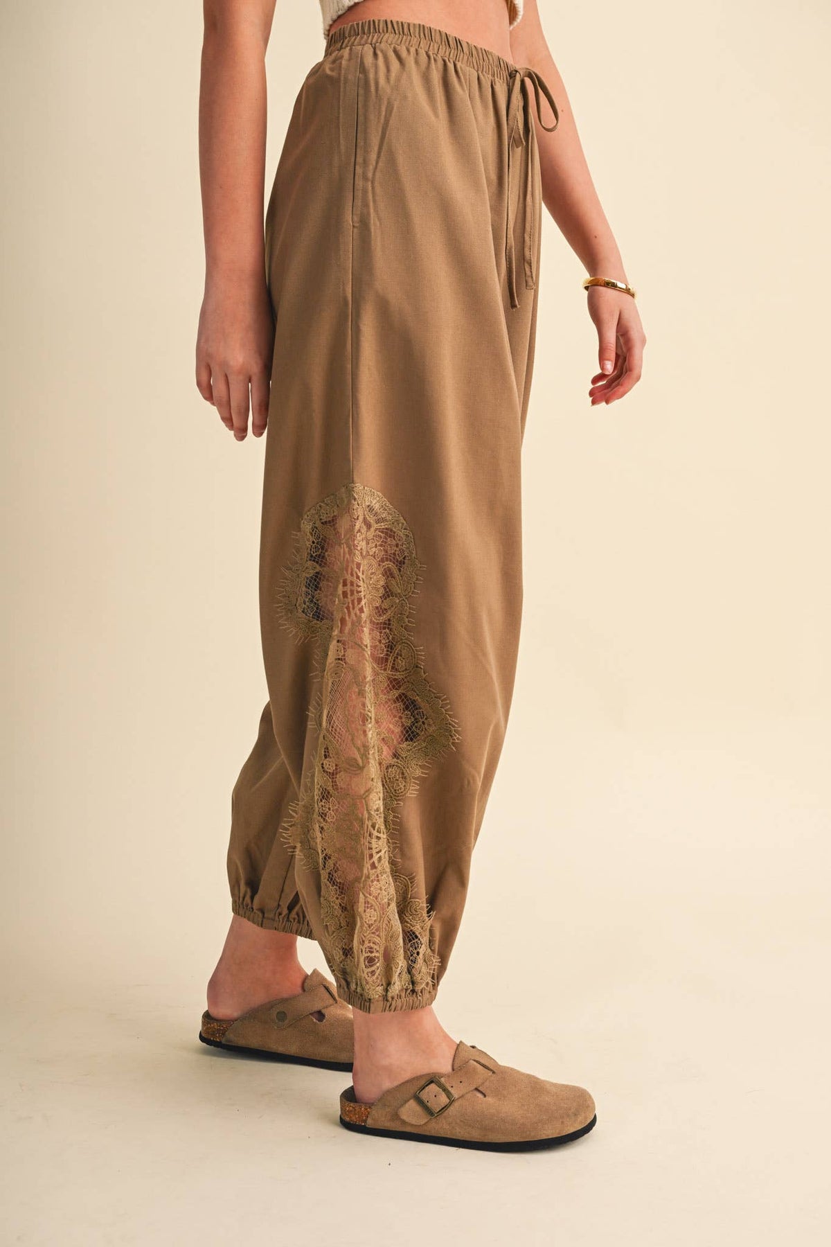 LACE DETAIL BALLOON PANTS *More Colors*