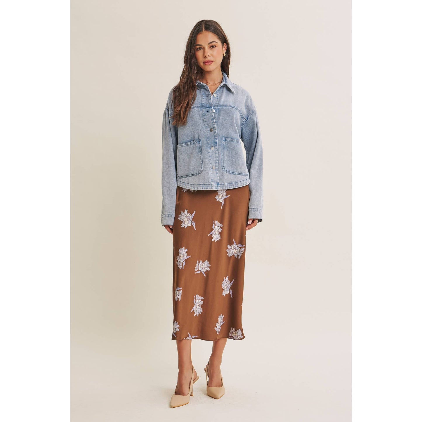 FALL FLORAL MIDI SKIRT
