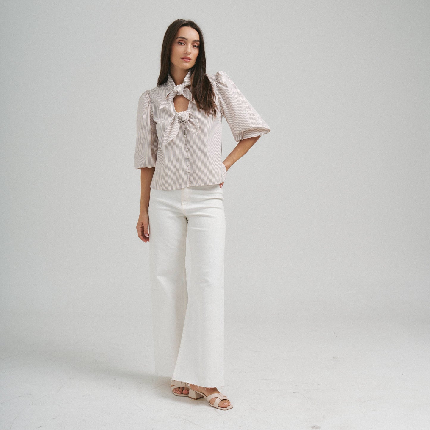 Open Tie Blouse
