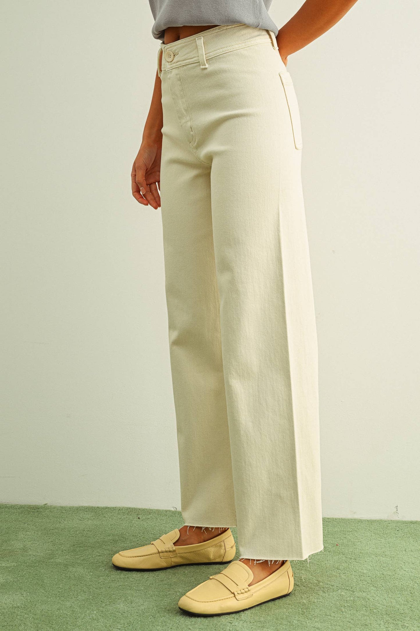 White WIDE LEG JEANS