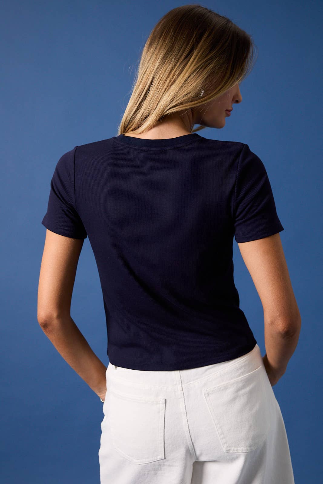 CREW NECK USA Martini White