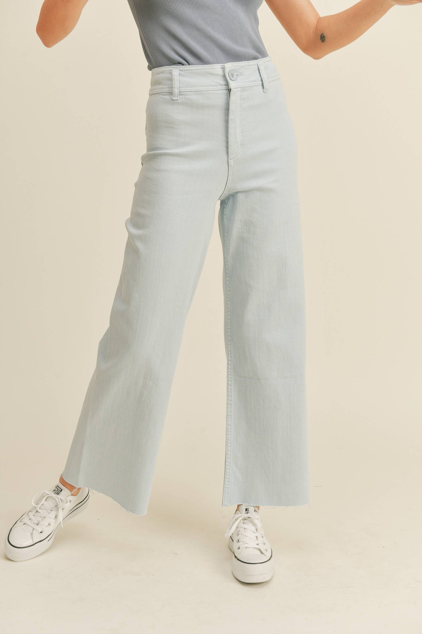 Light Blue WIDE LEG JEANS