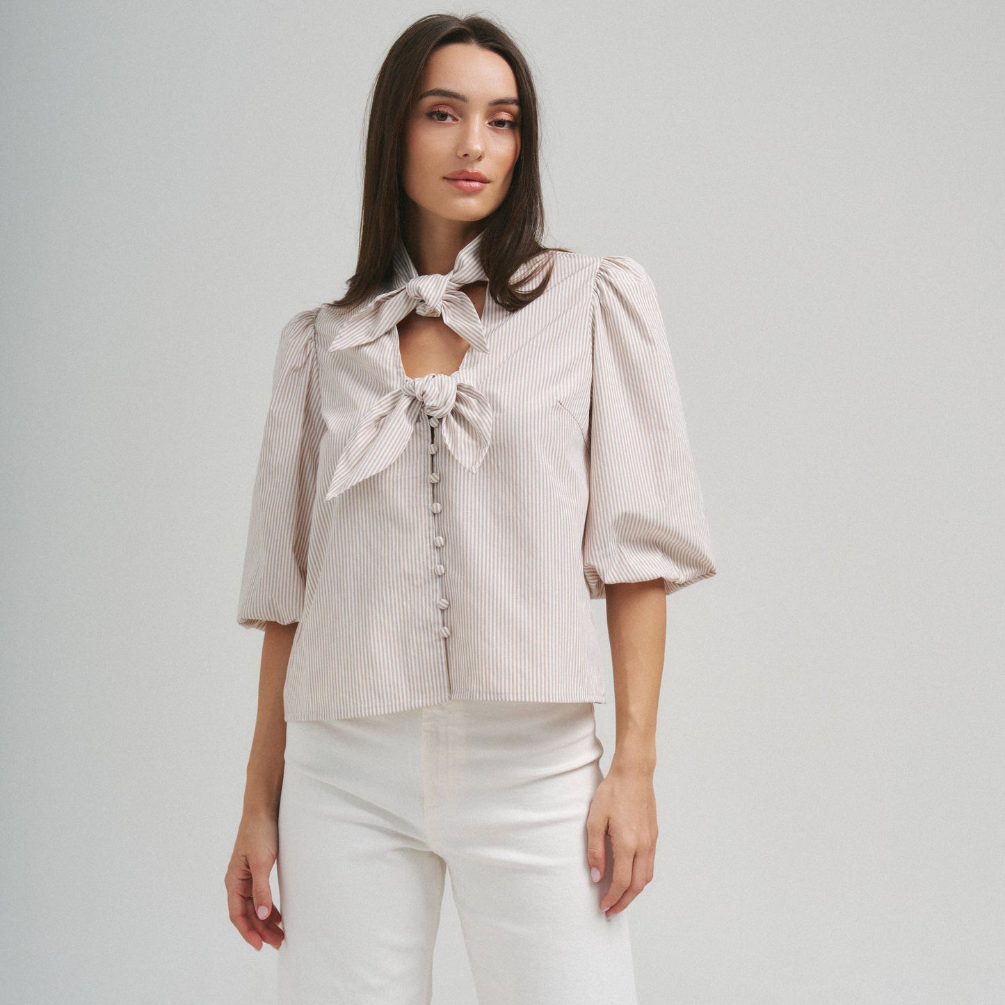 Open Tie Blouse