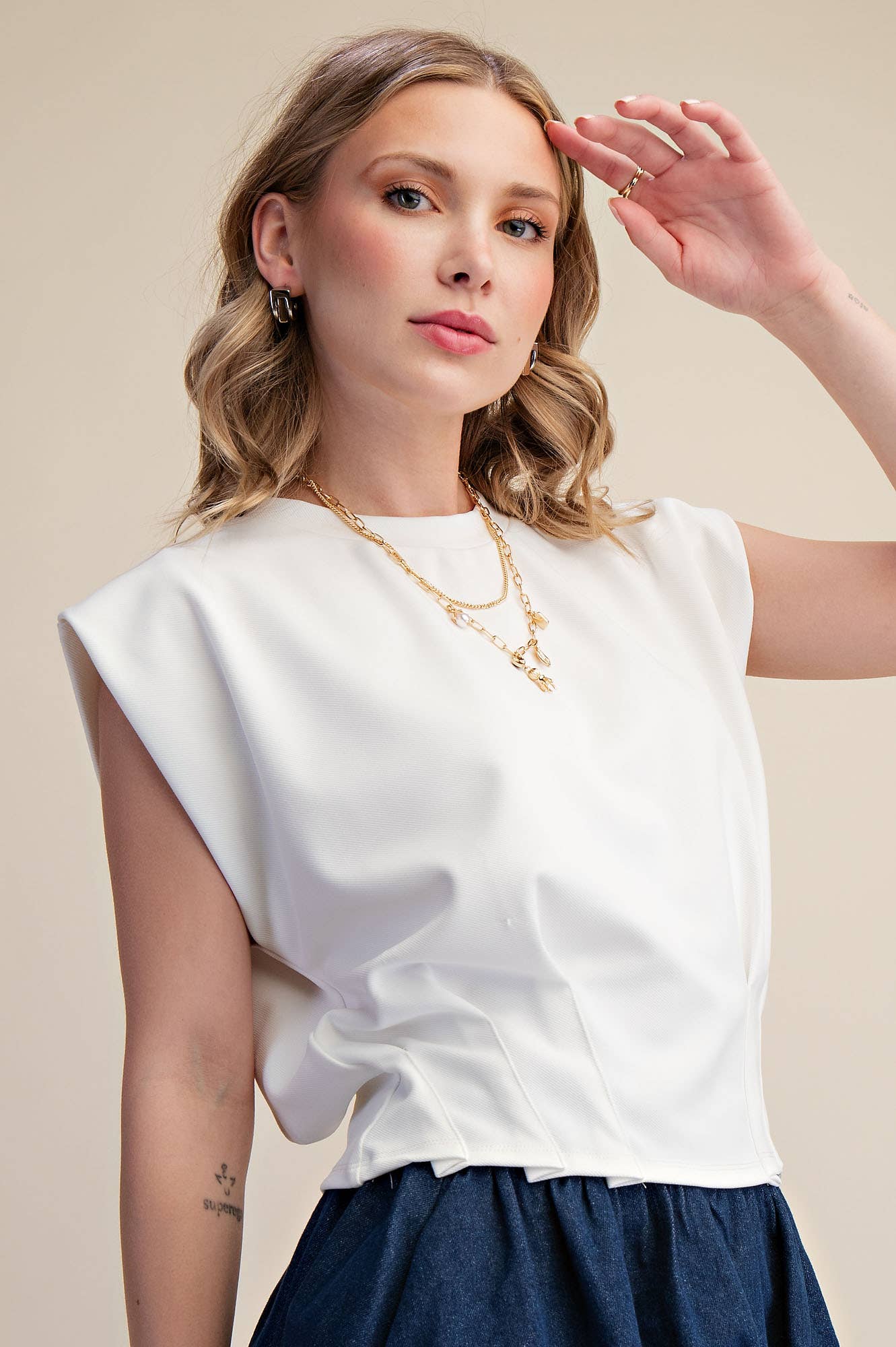 Pleated Waist Top