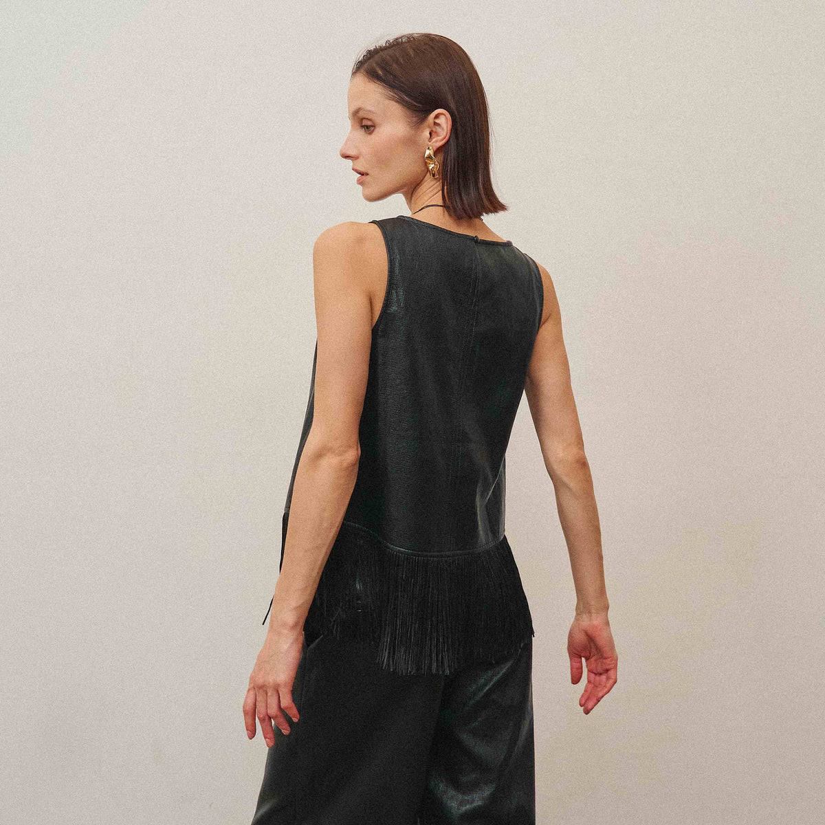 Fringe leather set