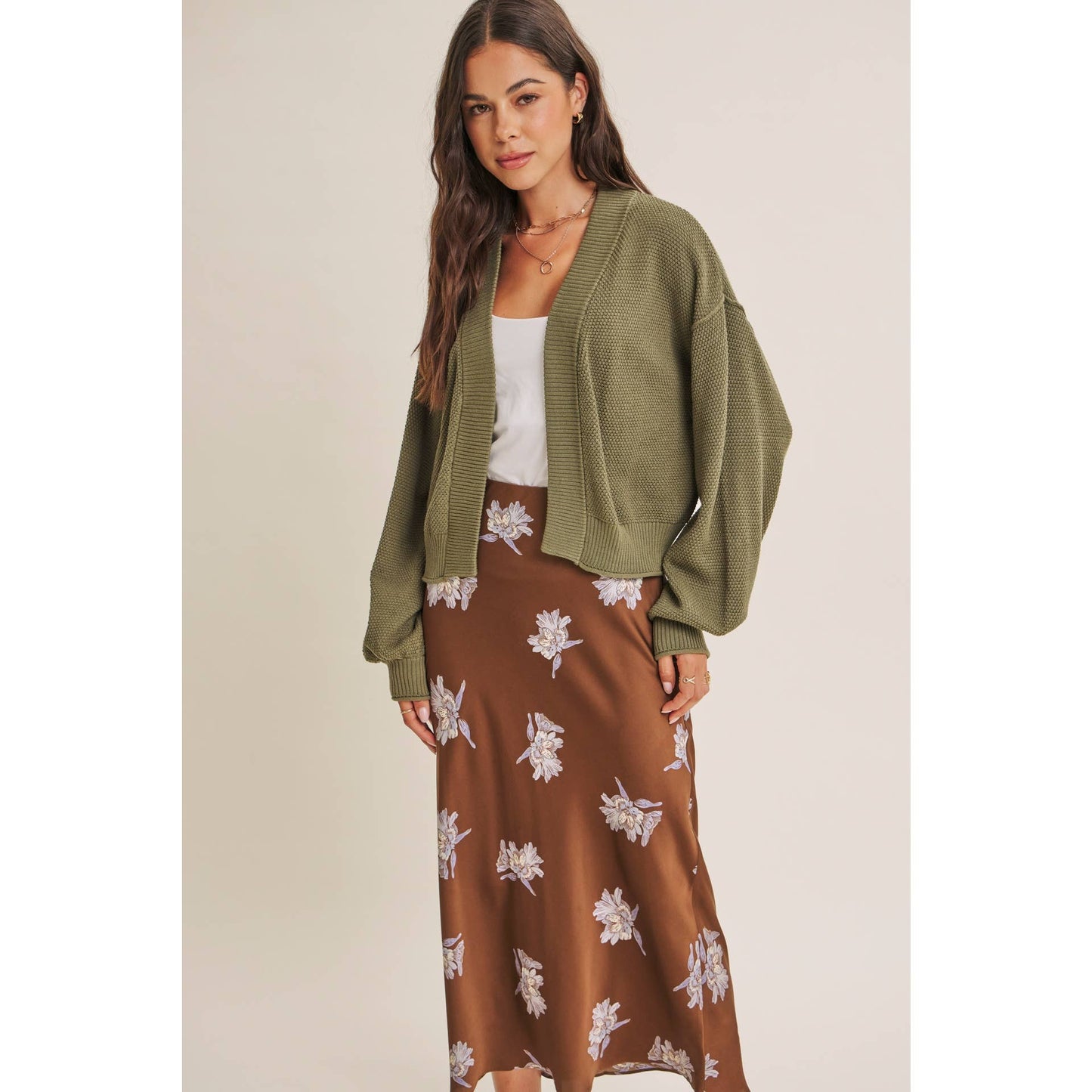 FALL FLORAL MIDI SKIRT