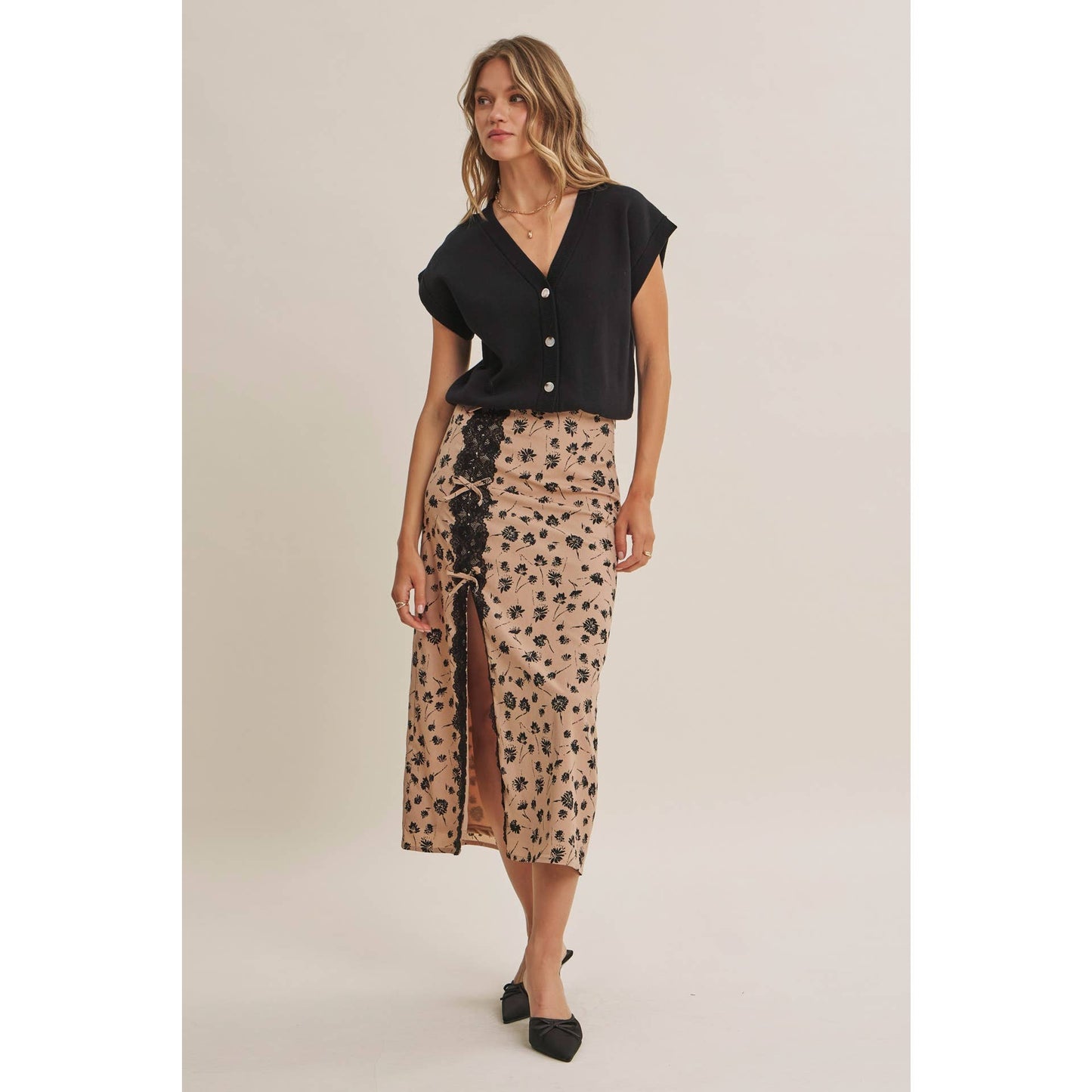 PARIS FLORAL SKIRT