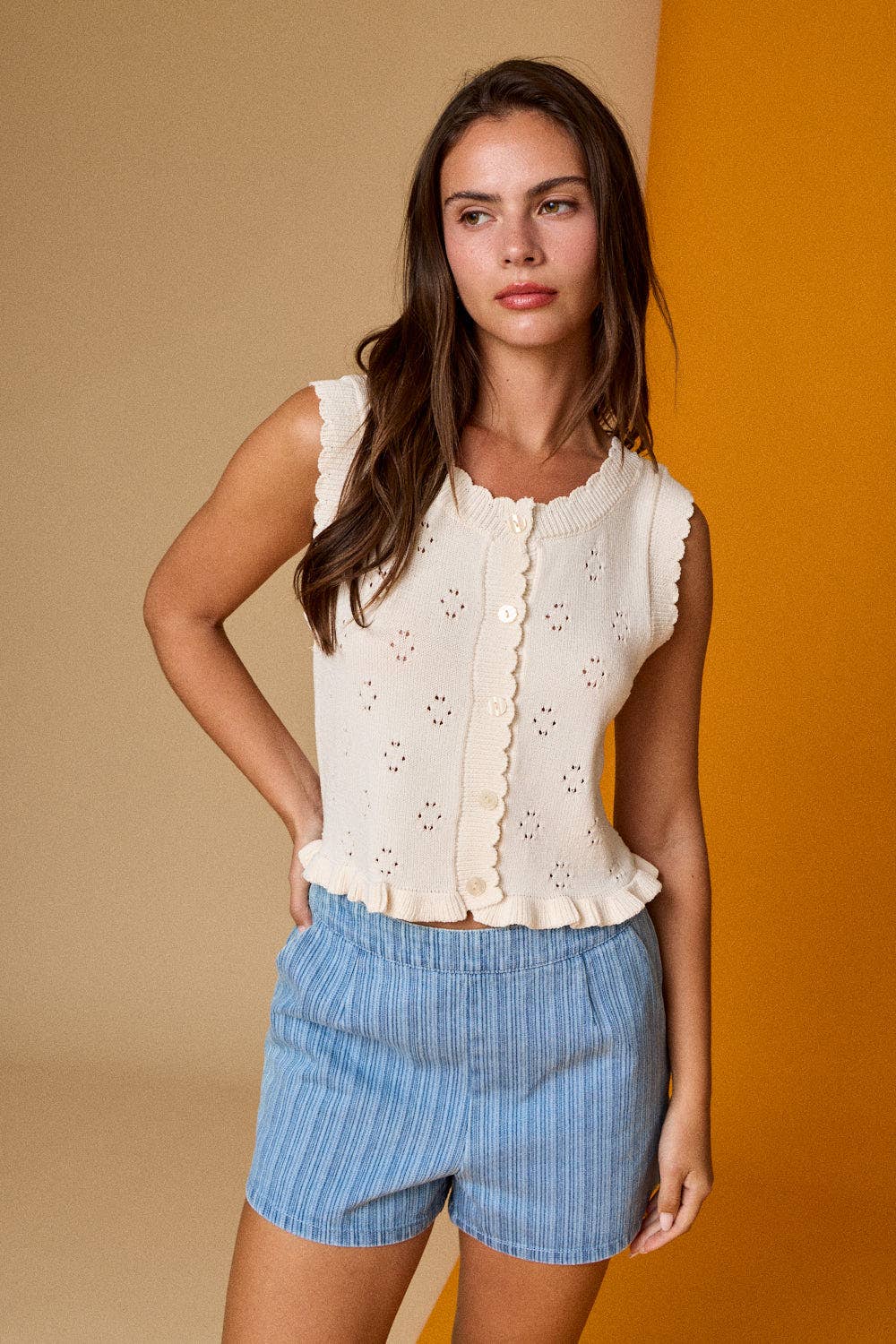 Stella Ruffle Sweater