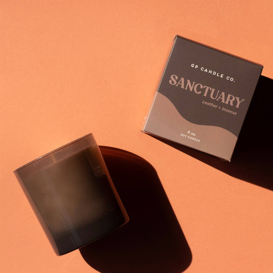 Sanctuary 9 oz. Hue Candle (Leather + Incense)