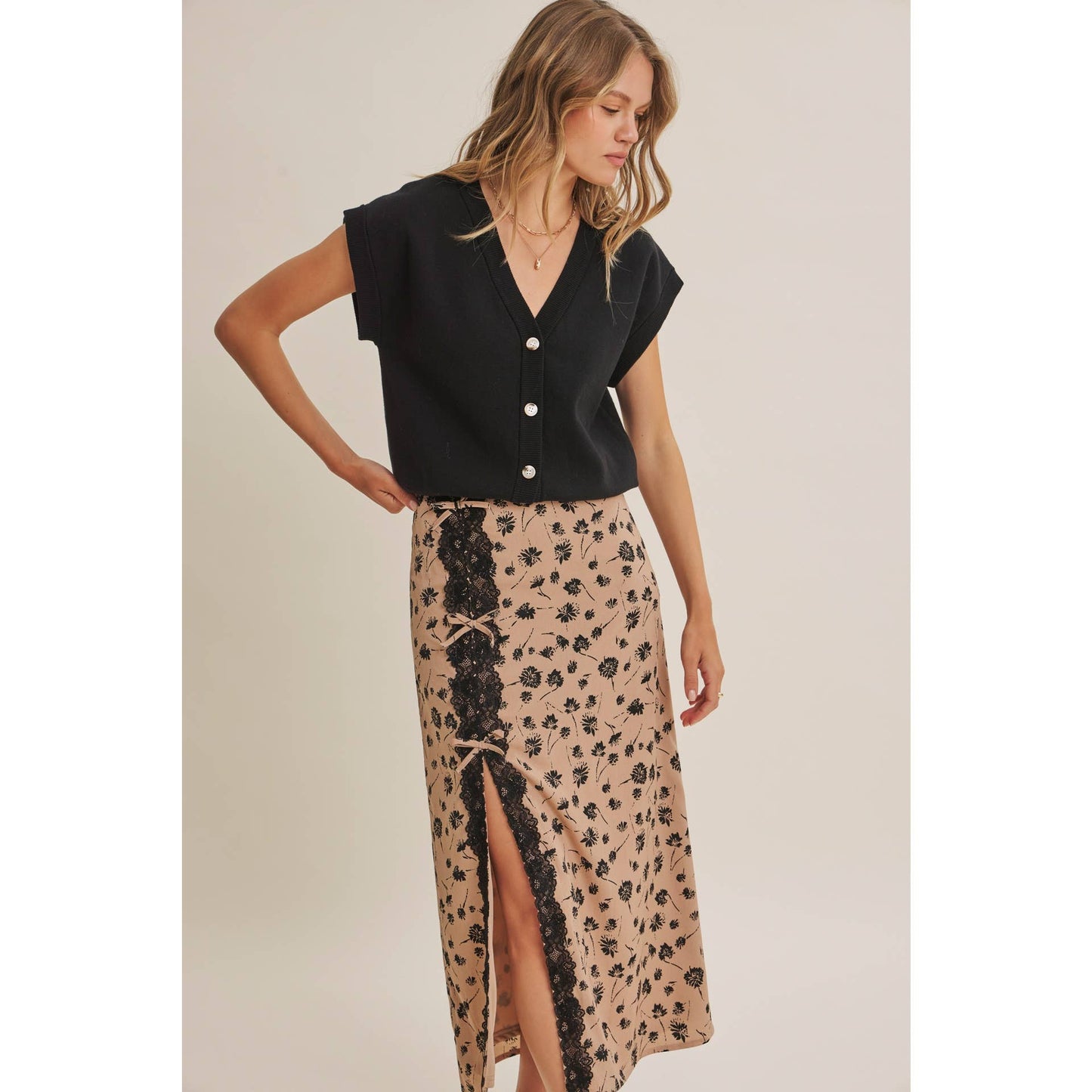 PARIS FLORAL SKIRT