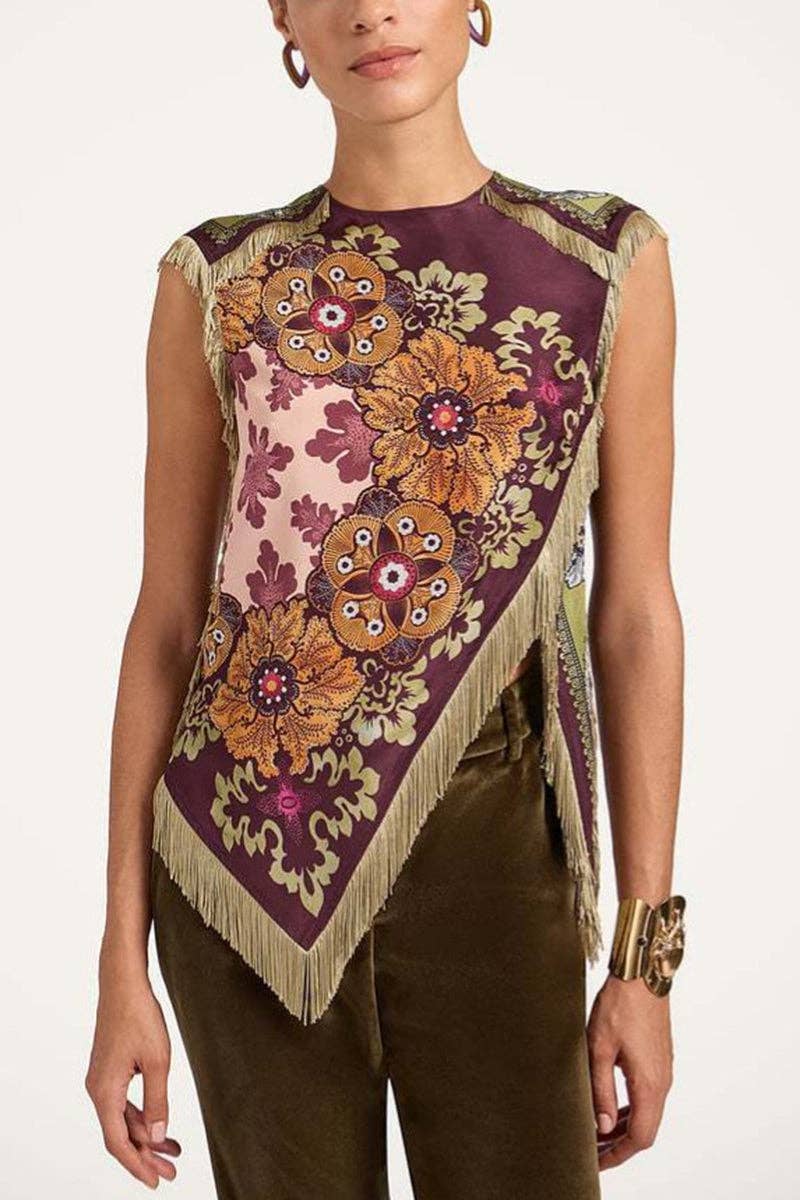 Fringe Cross Top