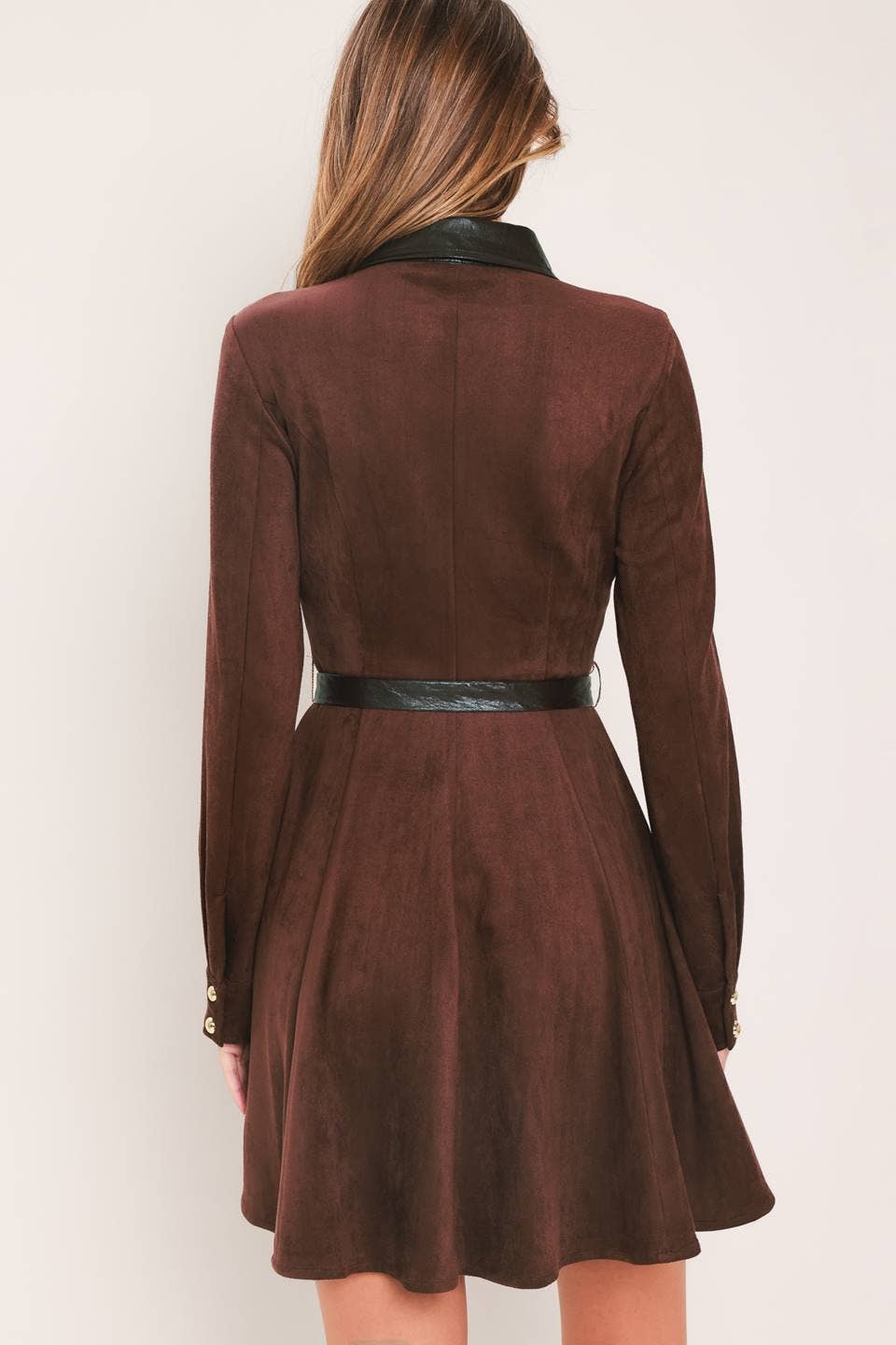 Faux Suede Mini Dress