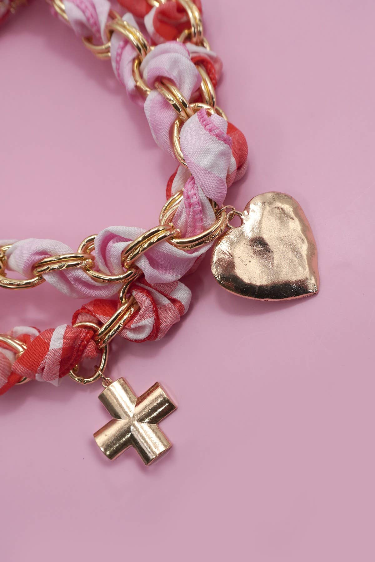 Gold Woven Scarf Charm
