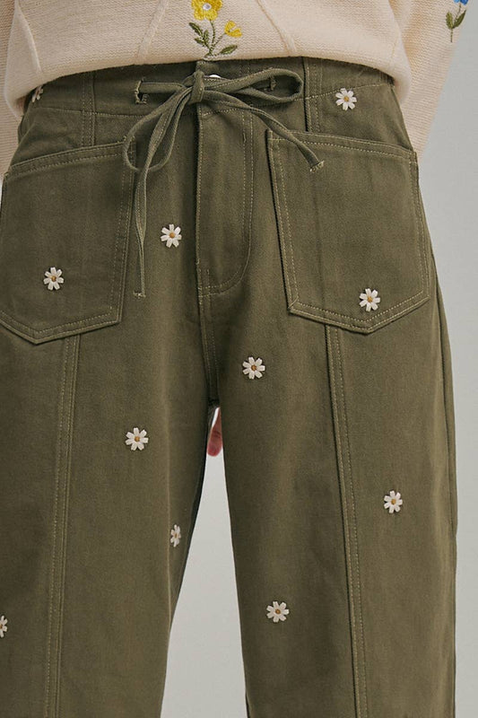 EMBROIDERED PANTS