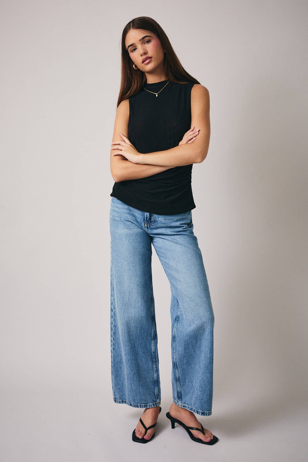 MOCK NECK MESH TOP *More Colors*