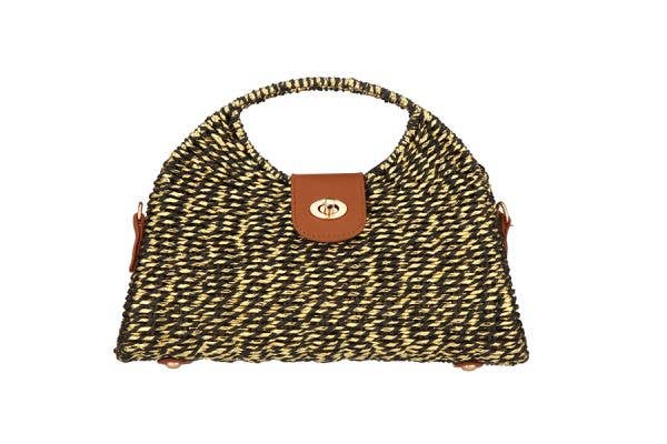 Ladies Natural Straw Clutch Handbag