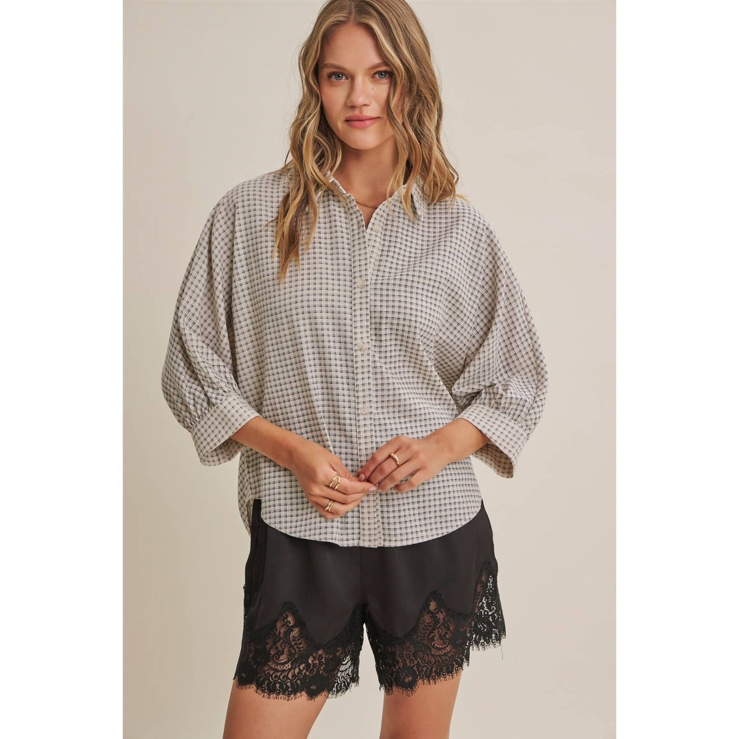 SATIN LACE ELASTIC WAIST SHORTS *More Colors*