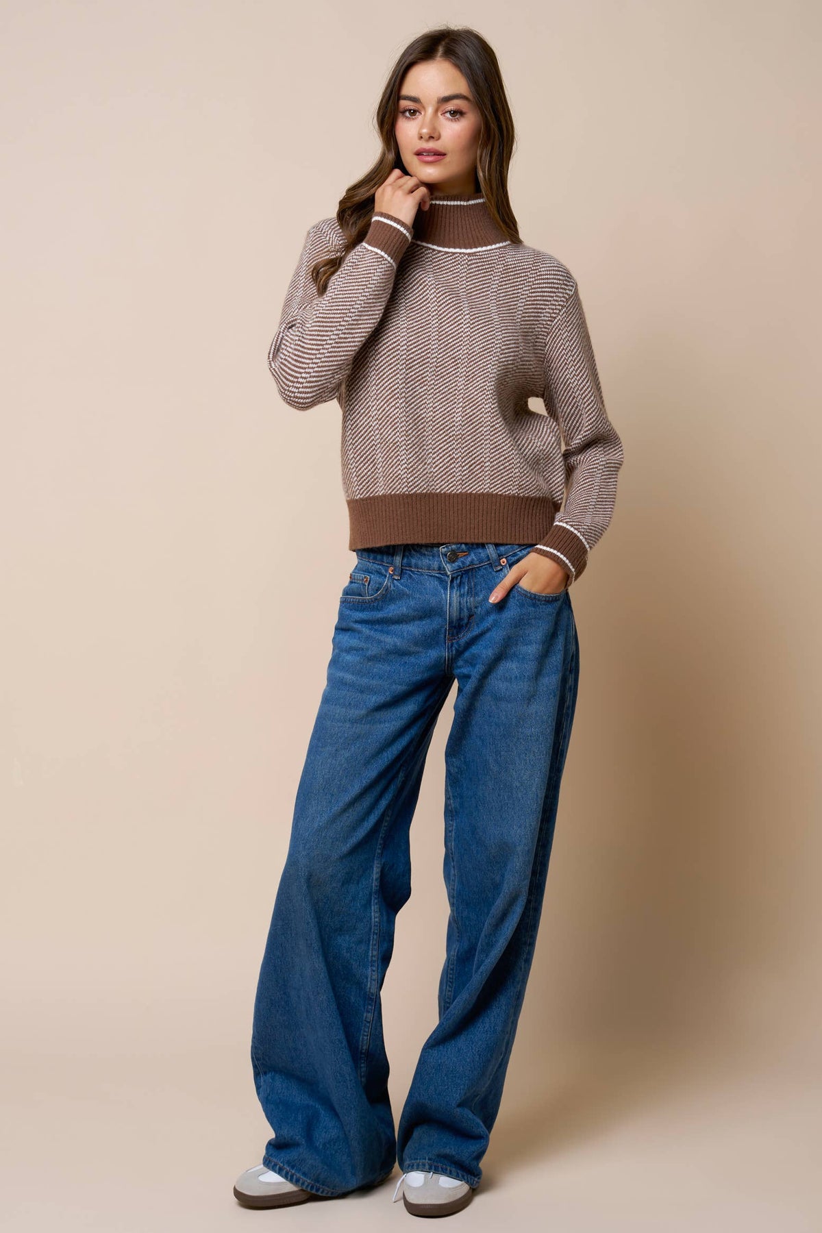 Contrast Trim Sweater