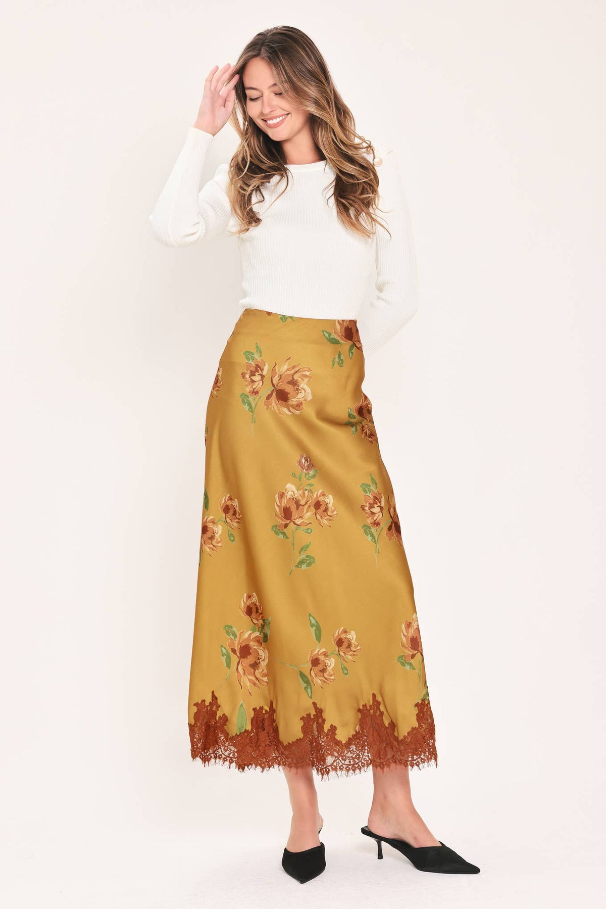 Printed Midi Skirt