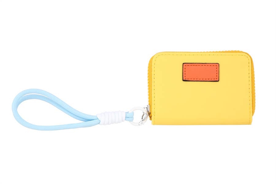 Ladies Faux Leather zippered wallet with Wristlet
