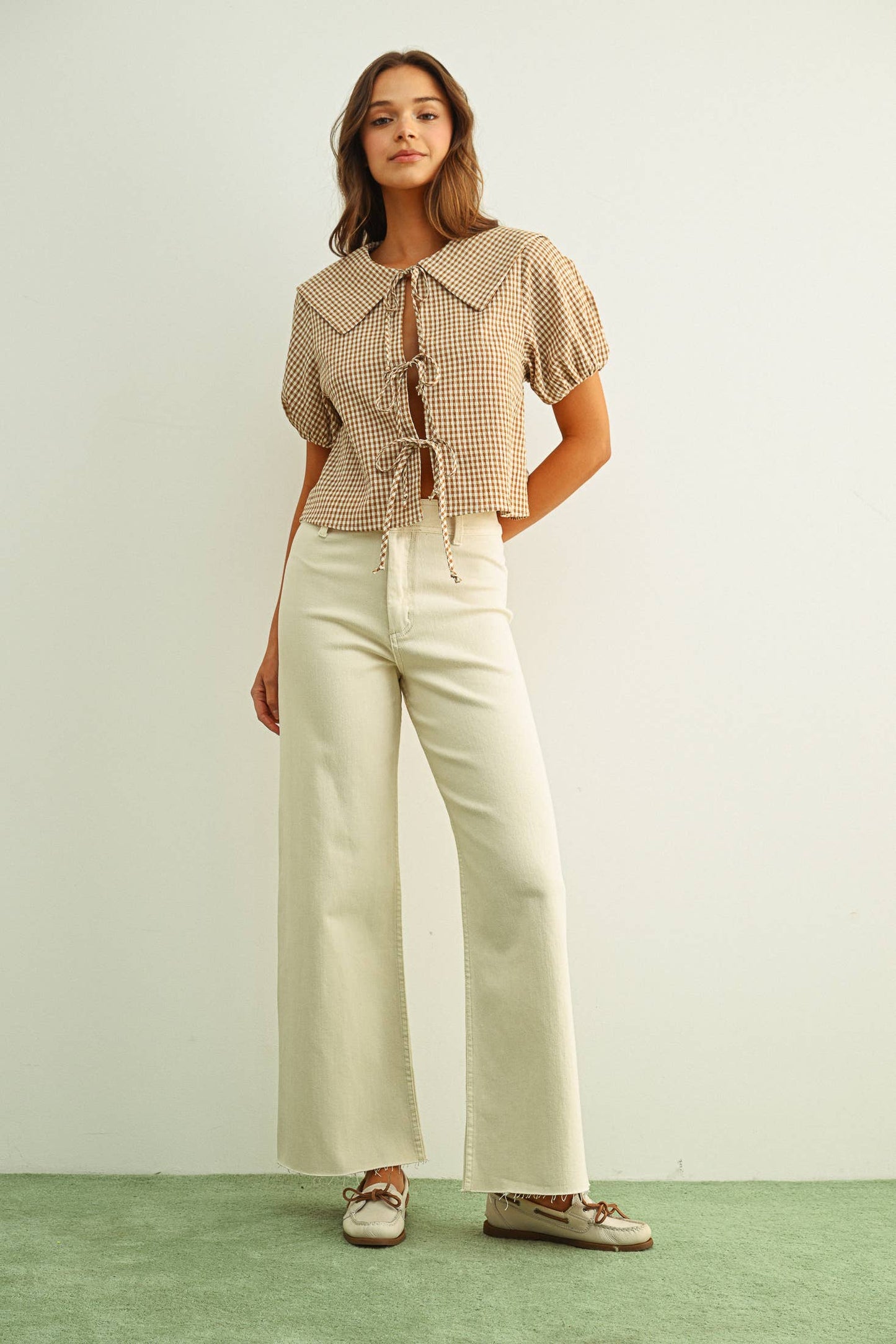 White WIDE LEG JEANS