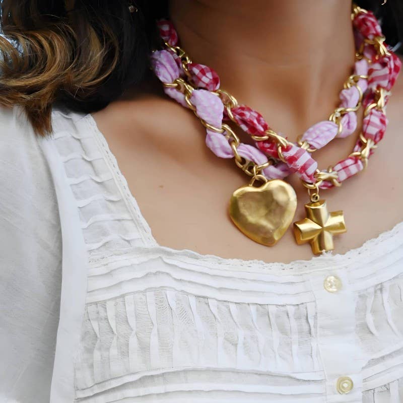 Gold Woven Scarf Charm